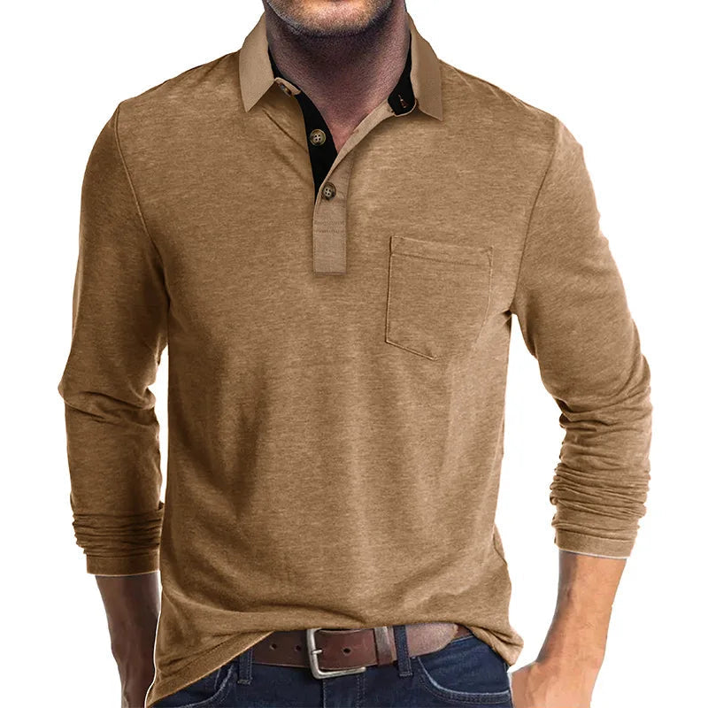 Wilfrido | Camisa Polo de Manga Larga Con Bolsillo