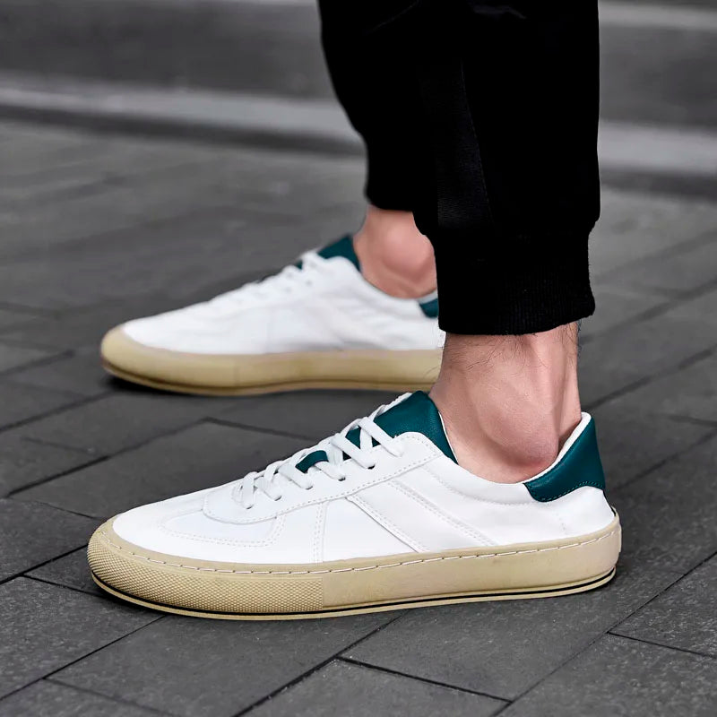 Zimo - Zapatillas Bajas Informales con Cordones y Talón en Contraste