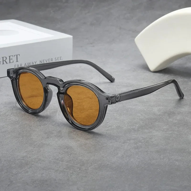 Spectralux - Gafas De Sol Redondas Montura Gruesa Carey