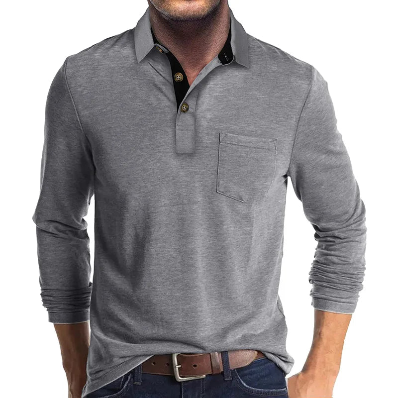 Wilfrido | Camisa Polo de Manga Larga Con Bolsillo