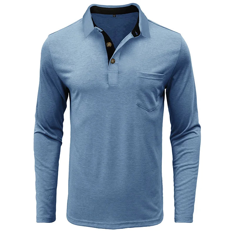 Wilfrido | Camisa Polo de Manga Larga Con Bolsillo