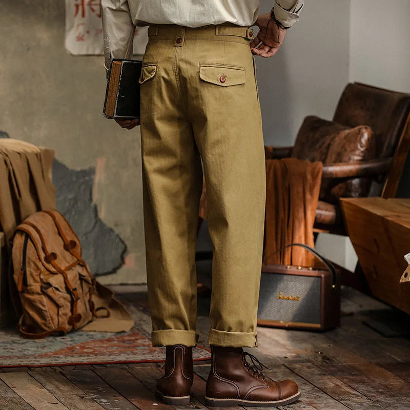 Inglis | Pantalón Recto Con Pinzas y Bolsillos