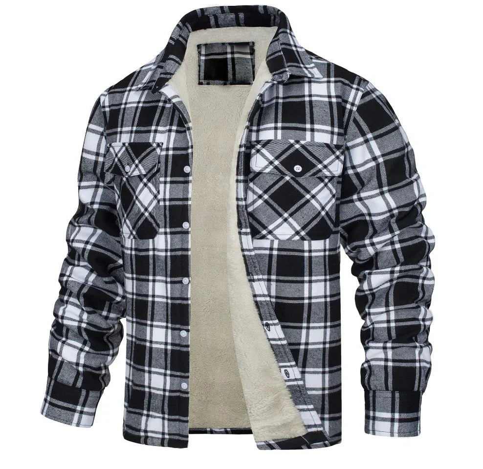 Malmo | Camisa Oversize a Cuadros Con Forro Polar Y Cierre Frontal Con Botones