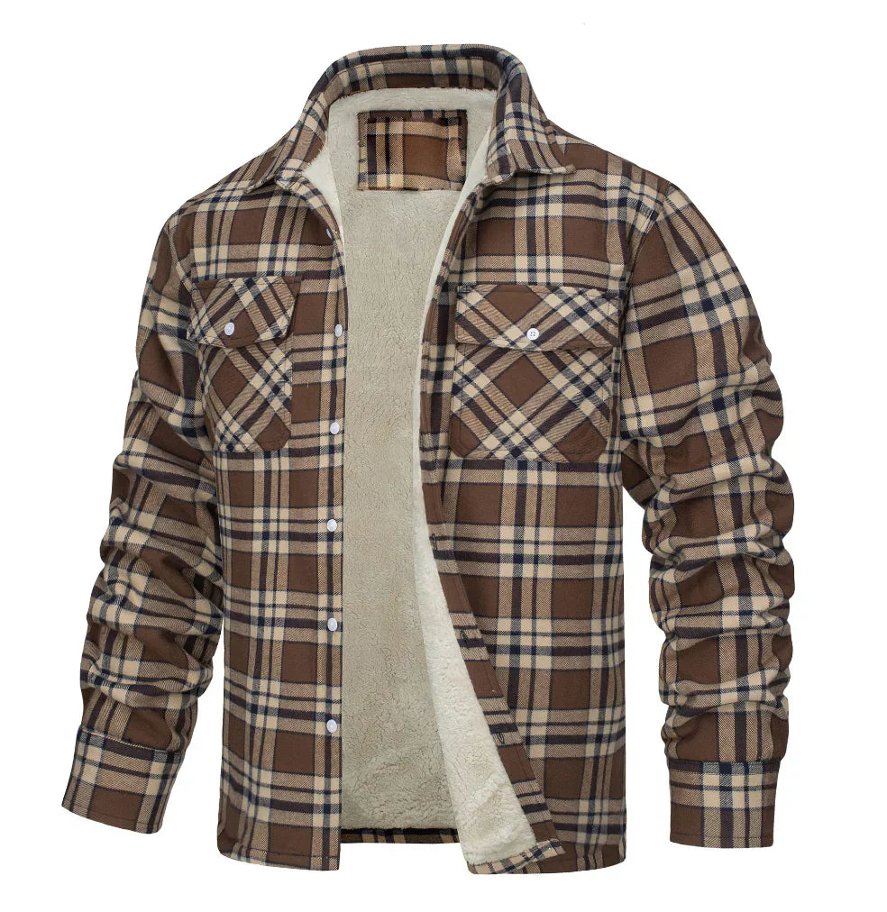Malmo | Camisa Oversize a Cuadros Con Forro Polar Y Cierre Frontal Con Botones