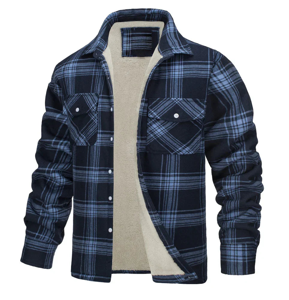 Malmo | Camisa Oversize a Cuadros Con Forro Polar Y Cierre Frontal Con Botones