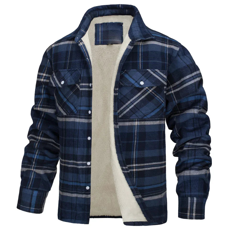 Malmo | Camisa Oversize a Cuadros Con Forro Polar Y Cierre Frontal Con Botones