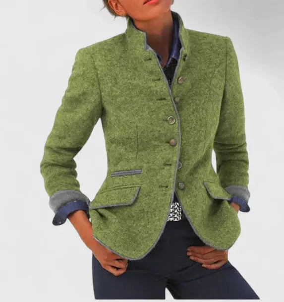 Sylvisenna | Blazer de lana con detalles contrastantes