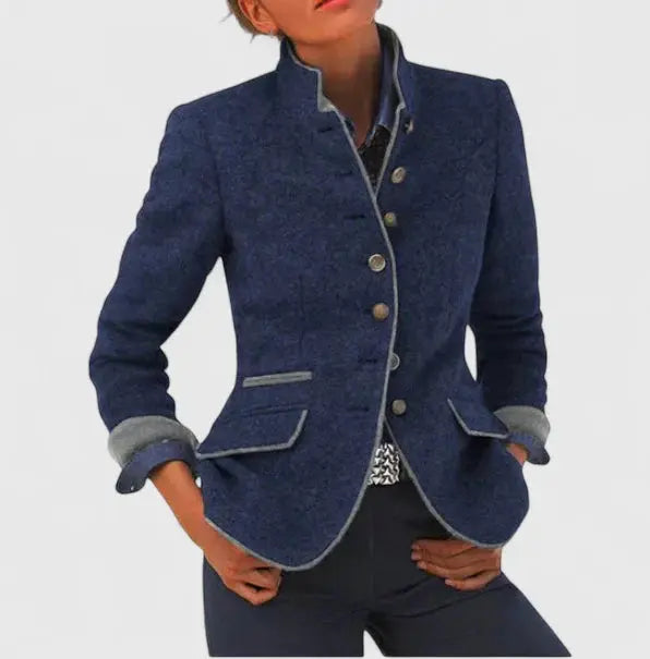 Sylvisenna | Blazer de lana con detalles contrastantes