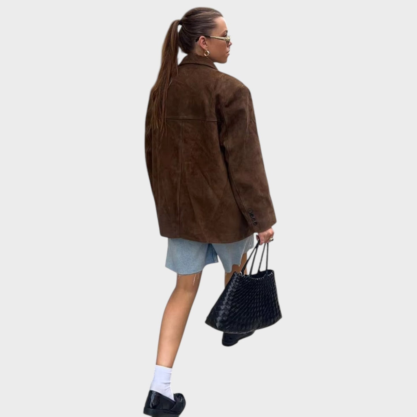 Eline | Chaqueta Con Acabado Estilo Ante y Solapas con Muesca