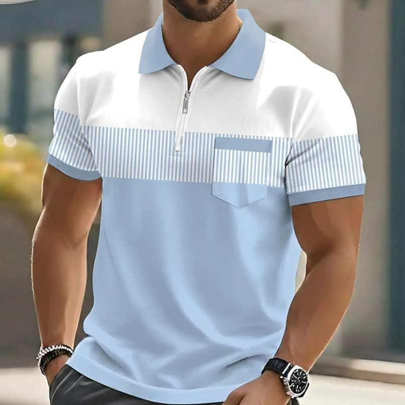 Brett | Polo De Rayas Con Cuello De Cremallera