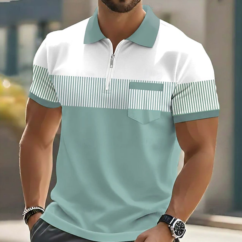 Brett | Polo De Rayas Con Cuello De Cremallera