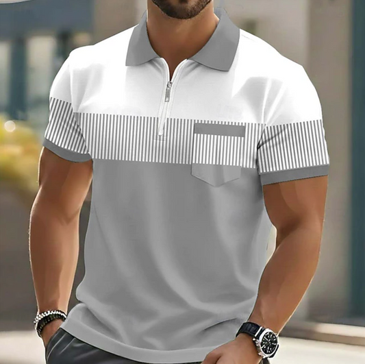 Brett | Polo De Rayas Con Cuello De Cremallera