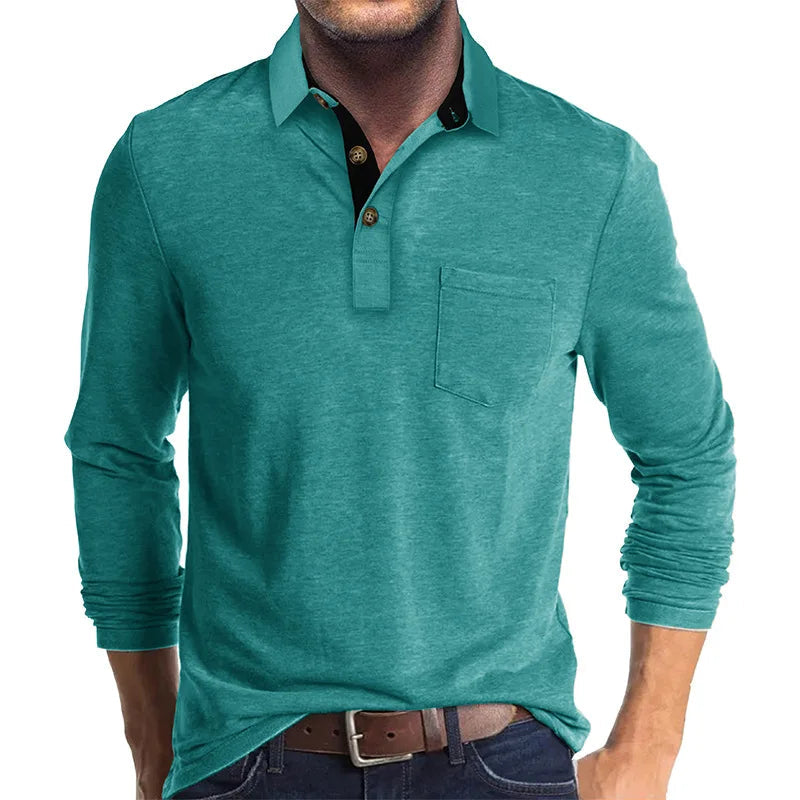 Wilfrido | Camisa Polo de Manga Larga Con Bolsillo