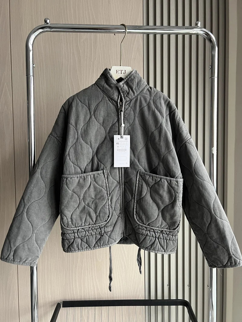 Pascale | Chaqueta Acolchada Con Cremallera Frontal Y Cuello Alto