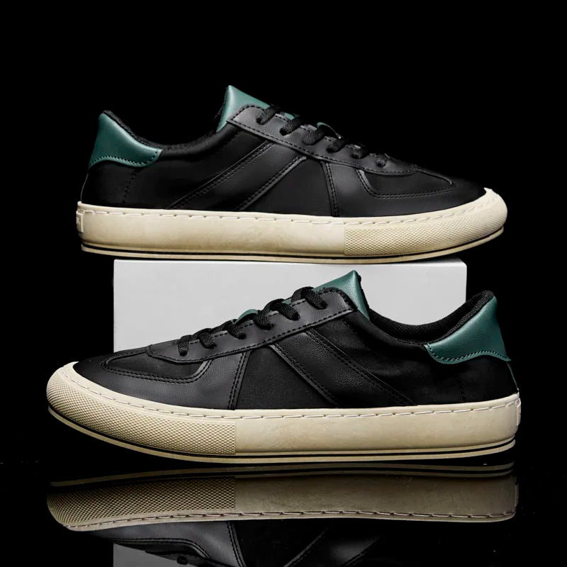 Zimo - Zapatillas Bajas Informales con Cordones y Talón en Contraste