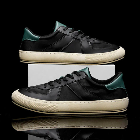 Zimo - Zapatillas Bajas Informales con Cordones y Talón en Contraste
