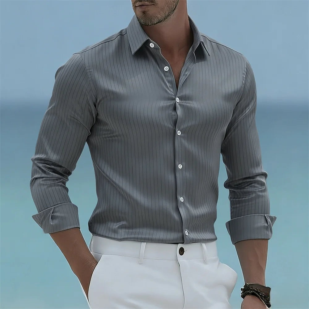 Kausan | Camisa de Vestir de Manga Larga Con Botones