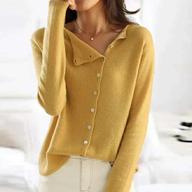 Wessels | Cardigan con Cuello Asimétrico y Botones