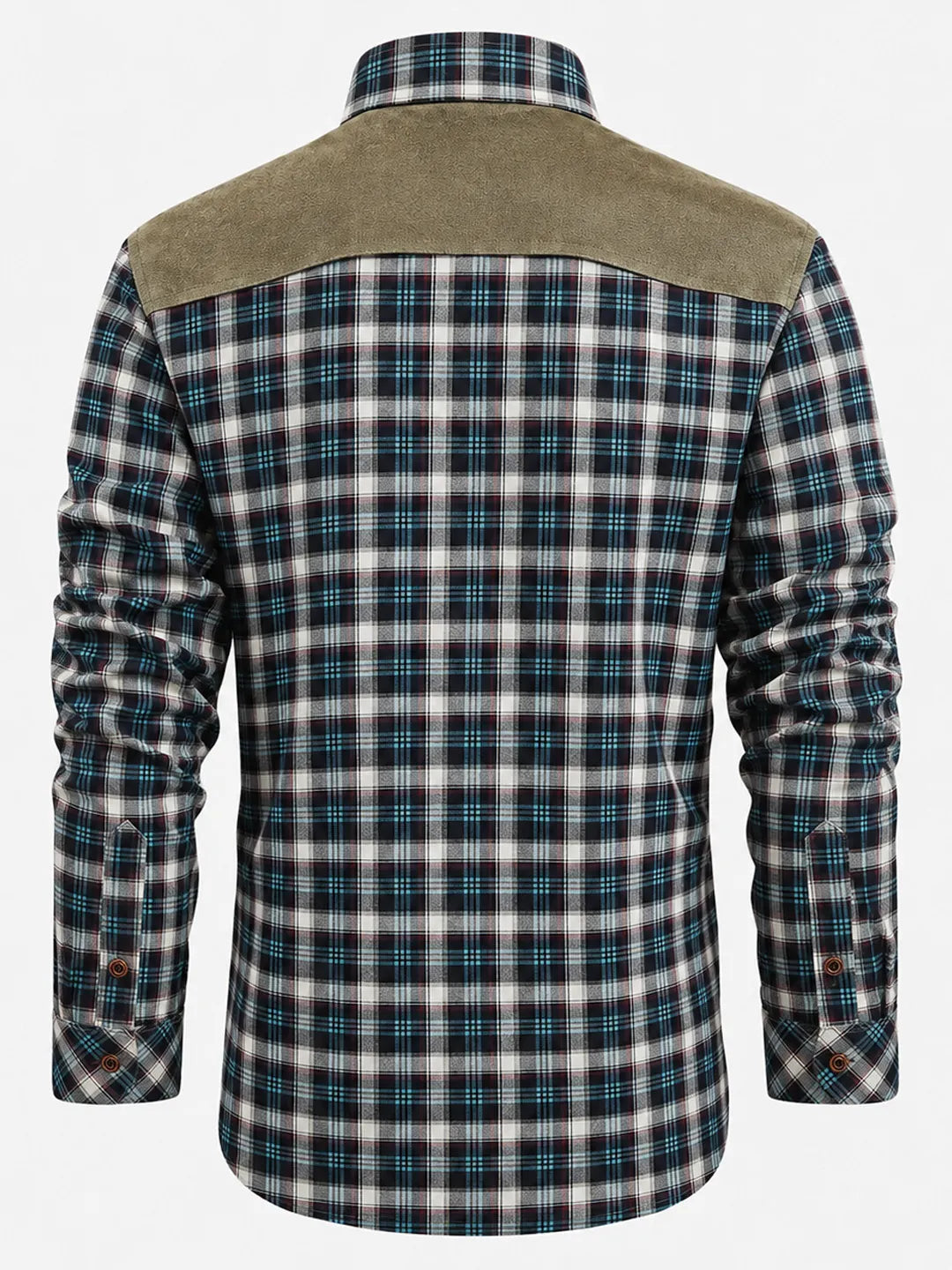 Joel | Camisa de cuadros con yugo contrastante