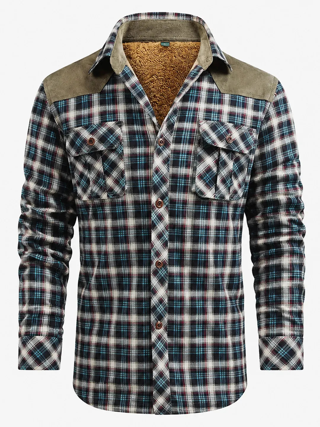 Joel | Camisa de cuadros con yugo contrastante