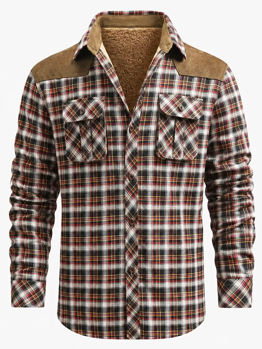 Joel | Camisa de cuadros con yugo contrastante