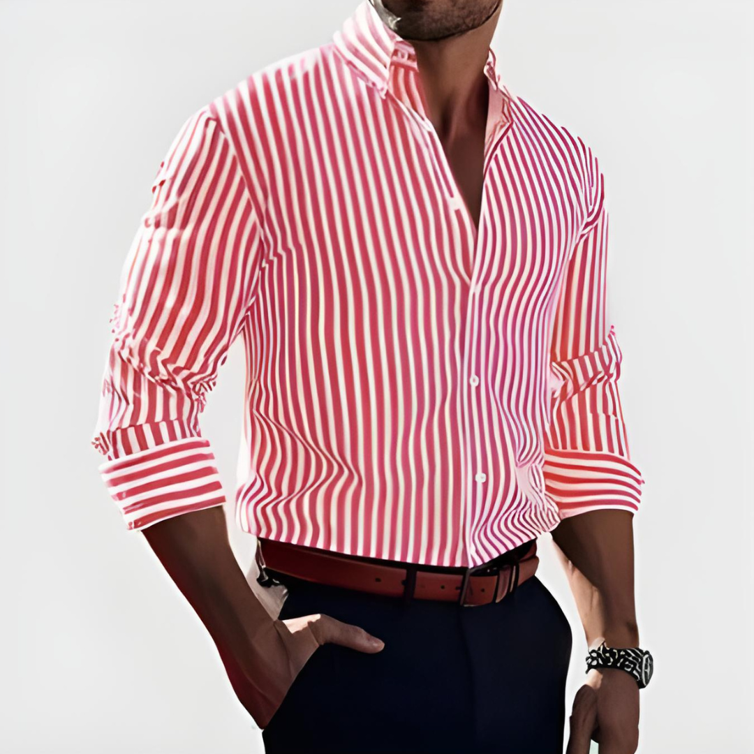 Mormon | Camisa para Hombre Manga Larga Rayas Algodón