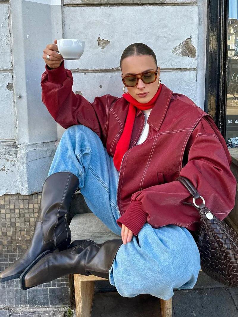 Cindy | Chaqueta Bomber Corta con Cremallera