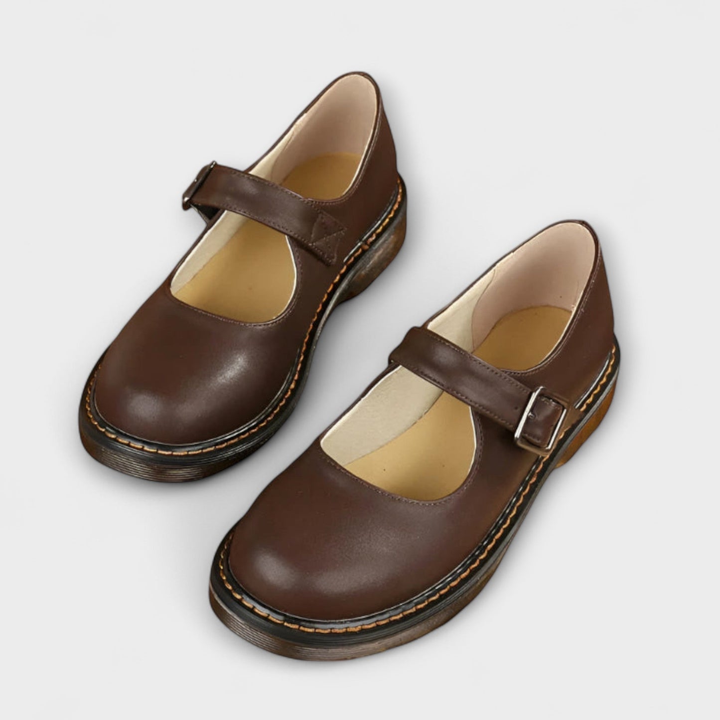 Yolanda | Zapatos Mary Jane Con Correa y Hebilla Negra