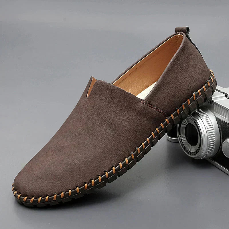 Johnnie | Mocasines Sin Cordones Con Costuras en Contraste