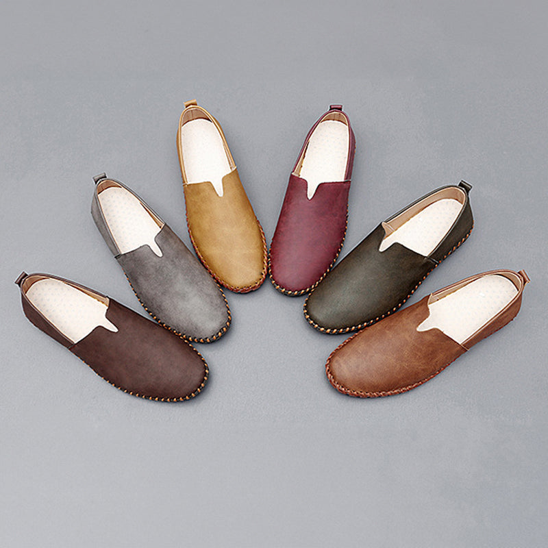 Johnnie | Mocasines Sin Cordones Con Costuras en Contraste