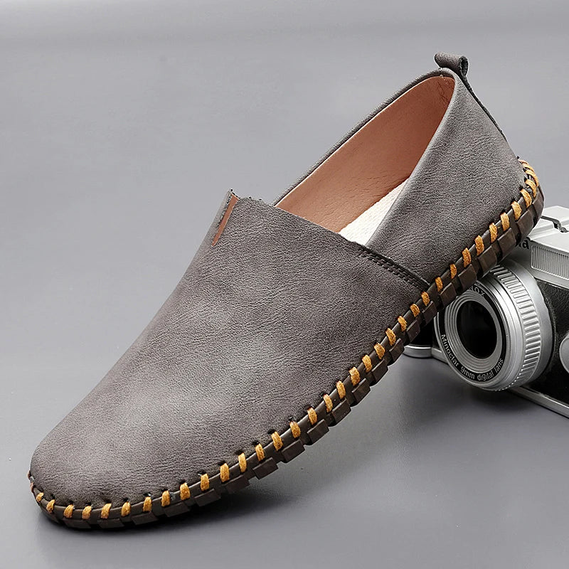 Johnnie | Mocasines Sin Cordones Con Costuras en Contraste