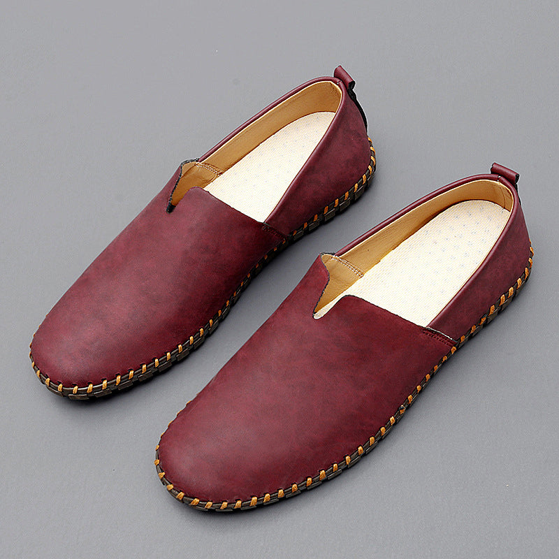 Johnnie | Mocasines Sin Cordones Con Costuras en Contraste