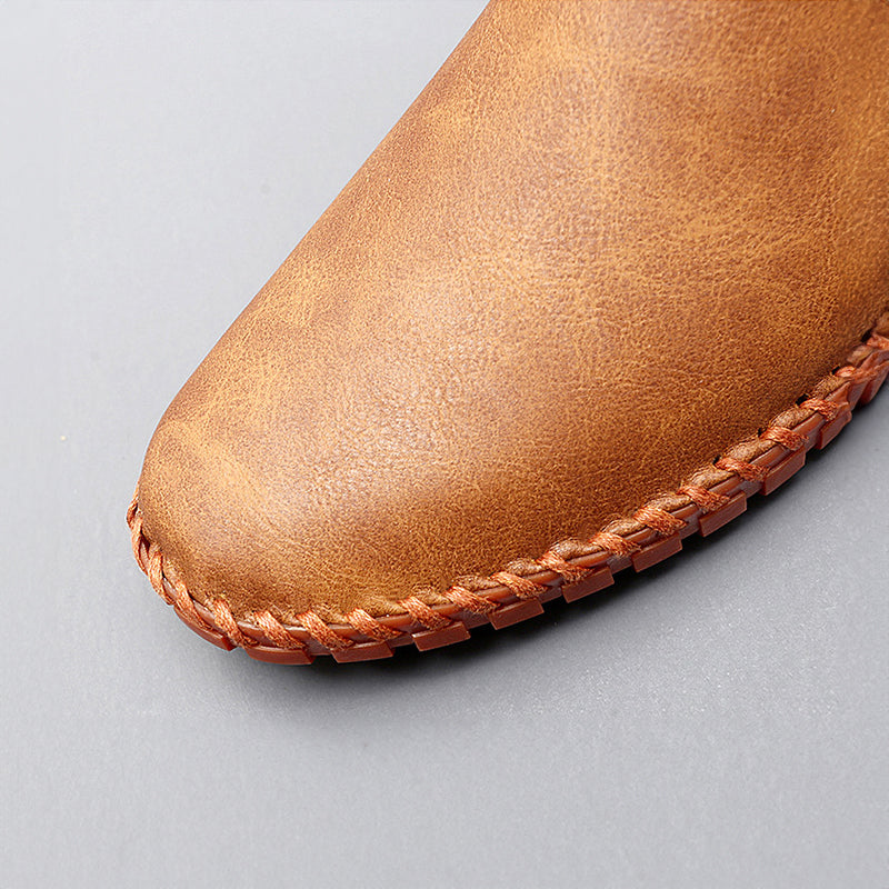 Johnnie | Mocasines Sin Cordones Con Costuras en Contraste