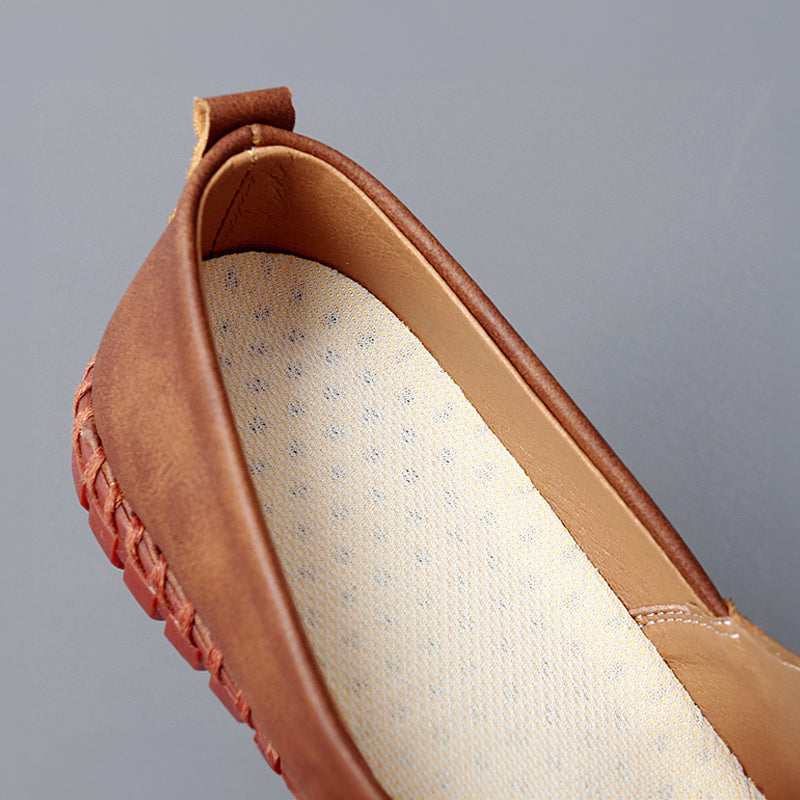 Johnnie | Mocasines Sin Cordones Con Costuras en Contraste