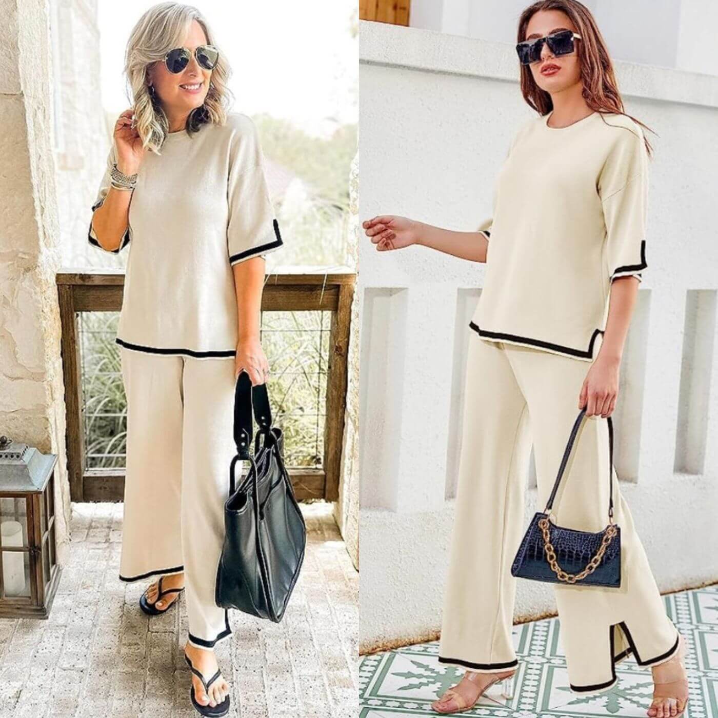 Heleta | Conjunto Punto Dos Piezas Capri Contraste