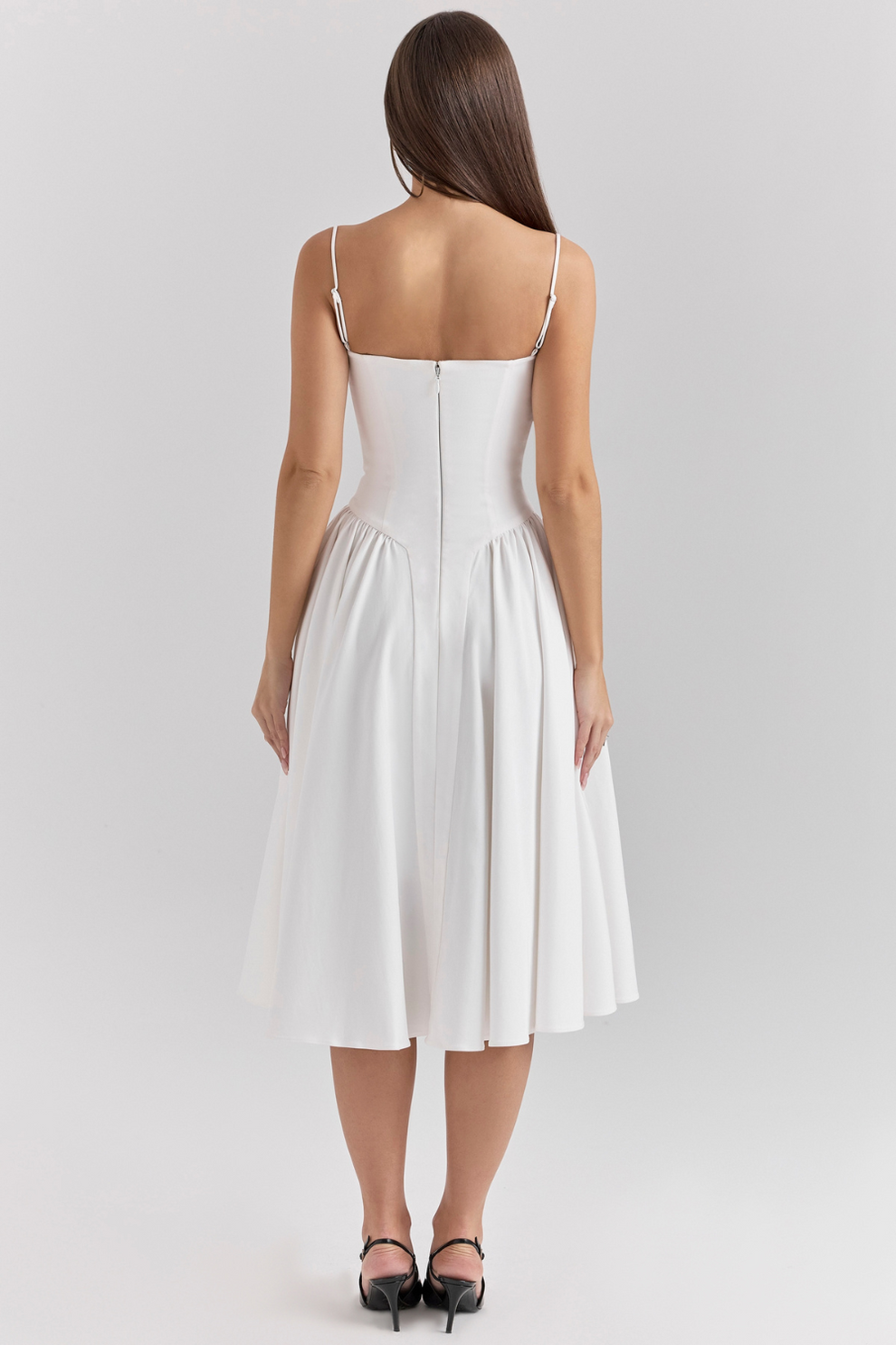 Maissa | Vestido Midi Sin Mangas Con Escote Corazón