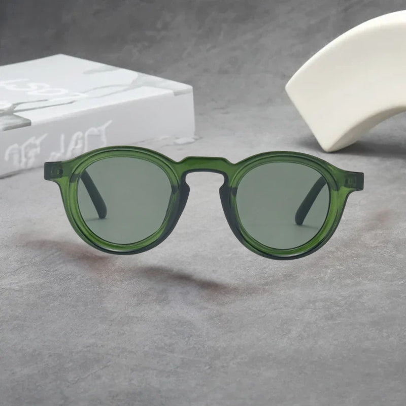 Spectralux - Gafas De Sol Redondas Montura Gruesa Carey