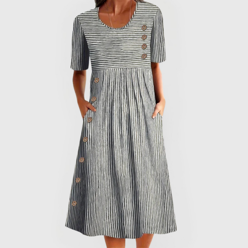 Josipa - Cómodo Vestido Midi a Rayas
