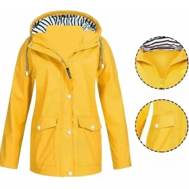 Ilektra | Chaqueta Larga Con Capucha Y Bolsillos