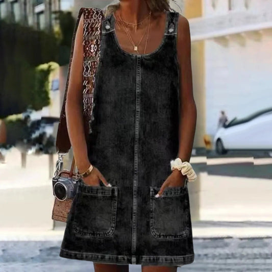 Otylia | Vestido Sin Mangas Estilo Vaquero