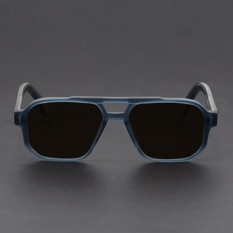 Kieran - Gafas de sol con Montura Cuadrada azul y Cristales Oscuros