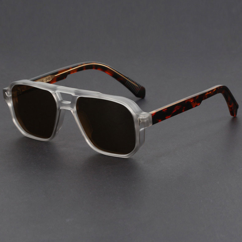 Kieran - Gafas de sol con Montura Cuadrada azul y Cristales Oscuros