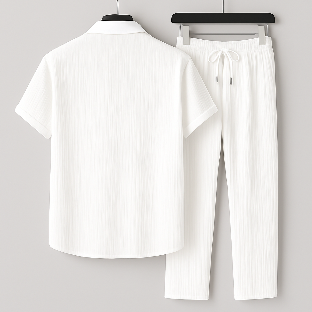 Pánfilo - Conjunto de Camiseta de manga corta Holgada y Pantalones con Cordón