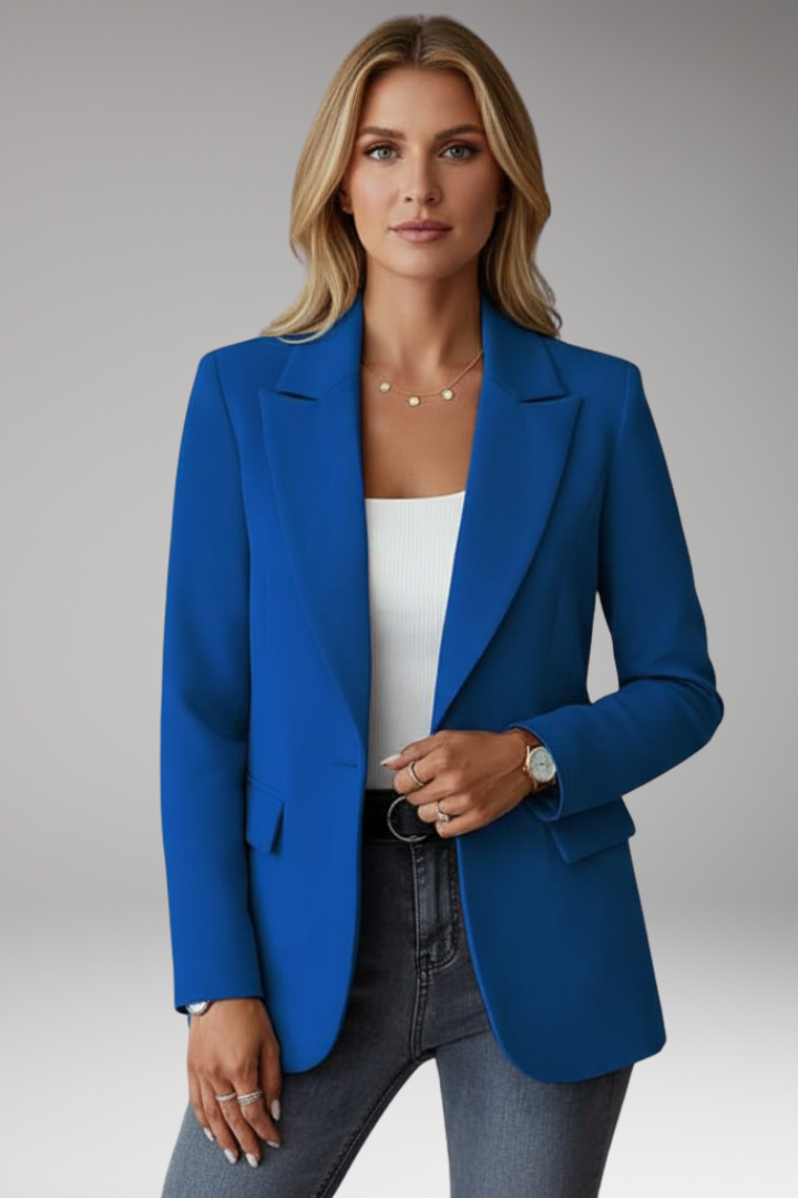 Dahlyica | Blazer Estructurado con Botón y Mangas Largas