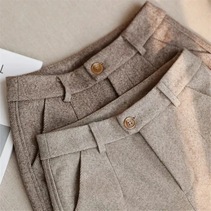 Ard – Pantalones de Cintura Alta y Corte Recto
