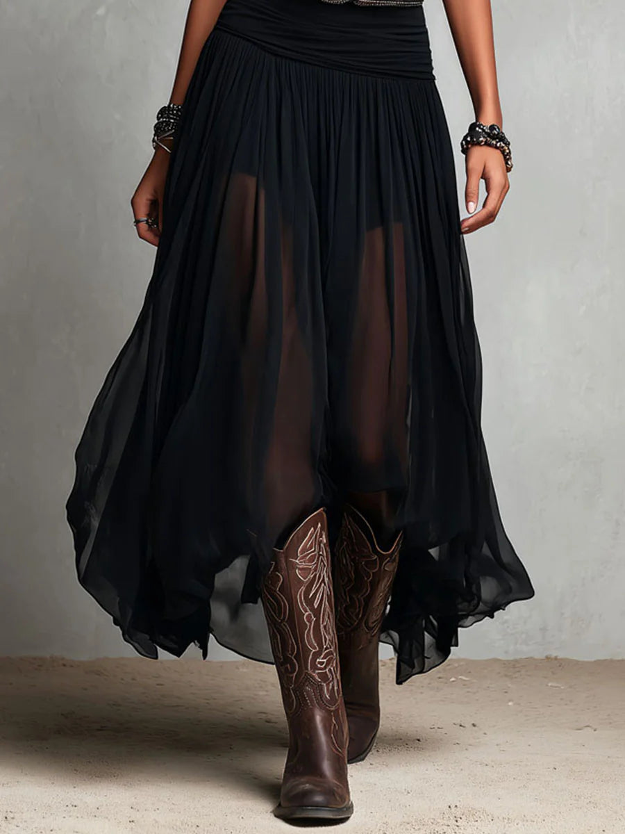 Odetta | Vestido Maxi De Tul Sin Mangas