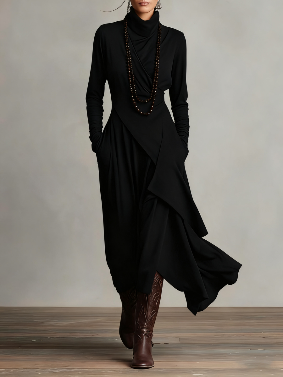 Patrizia - Vestido Largo Tipo Túnica Asimétrico