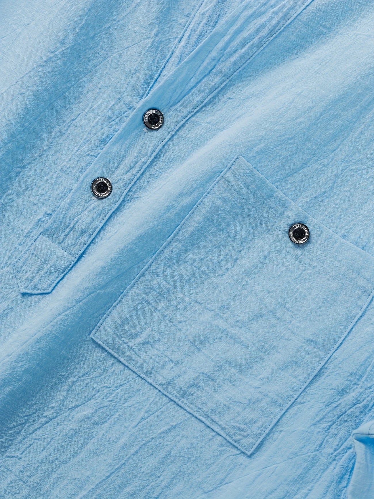 Markos | Camisa Manga Corta Cuello Mao Bolsillo