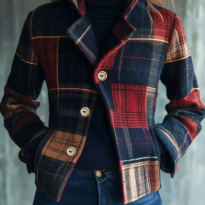 Marsai | Chaqueta De Manga Larga Con Estampado De Cuadros Y Cierre Frontal Con Botones