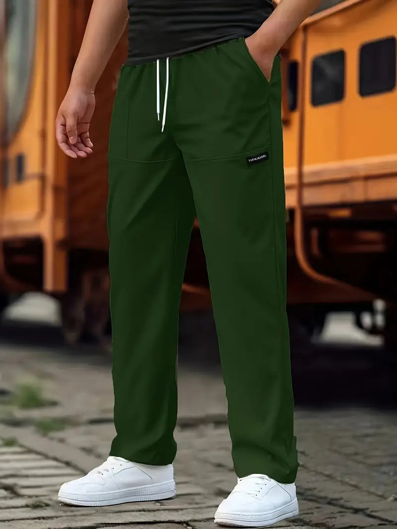 Travys | Pantalones Jogger Rectos Con Cordón y Bolsillos